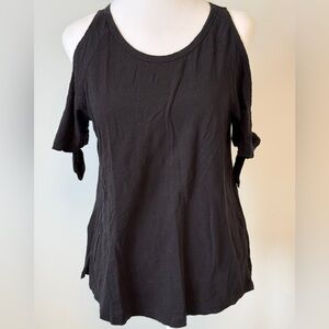 Sanctuary Black Cold Shoulder Blouse